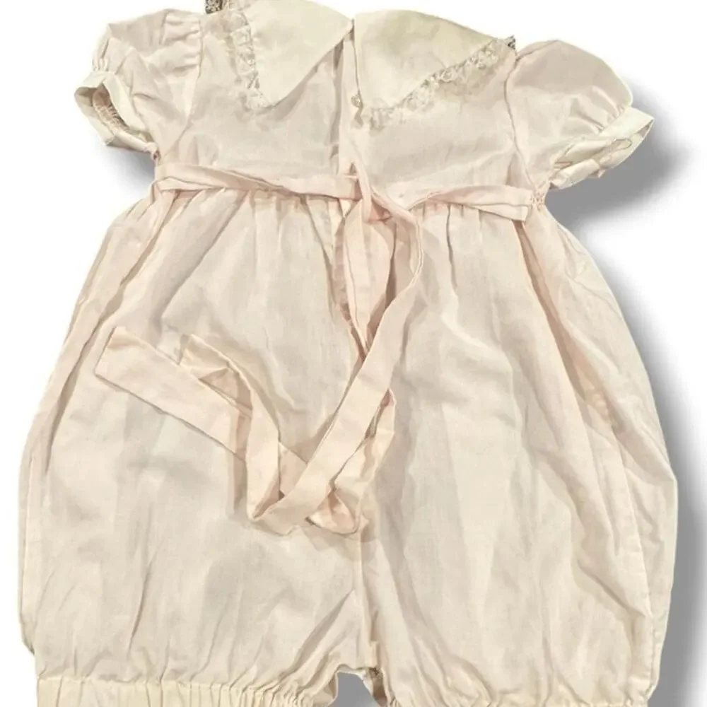 Carriage boutique baby girl pink Romper in 24M
